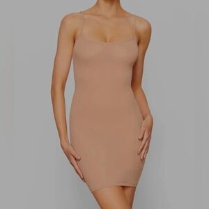 Skims Fits Everybody Short Slip Dress AP-SLP-0651 Ochre Size 2X